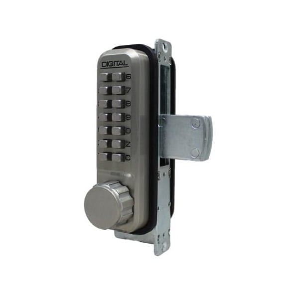 Mechanical Keyless Narrow Stile Deadbolt Lock Double Combination Satin Nickel
